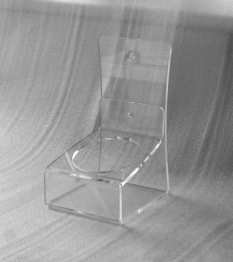 supporto in plexiglass da parete